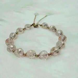 Sparkly Diana Pink Beaded Bracelet